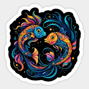 Pisces: Making waves in a sea of imagination Sticker